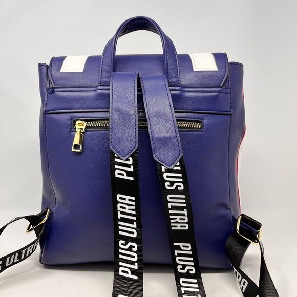 Bioworld My Hero Academia UA High School Blue Faux Leather Backpack Bag Anime - Picture 5 of 16